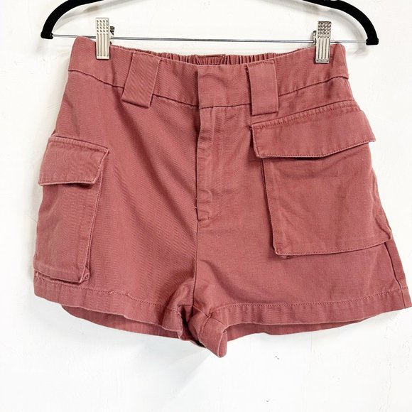 Aritzia Shorts Aritzia Tna Lenox Short Burgundy Cargo High Rise Womens Size Small 2 Inseam